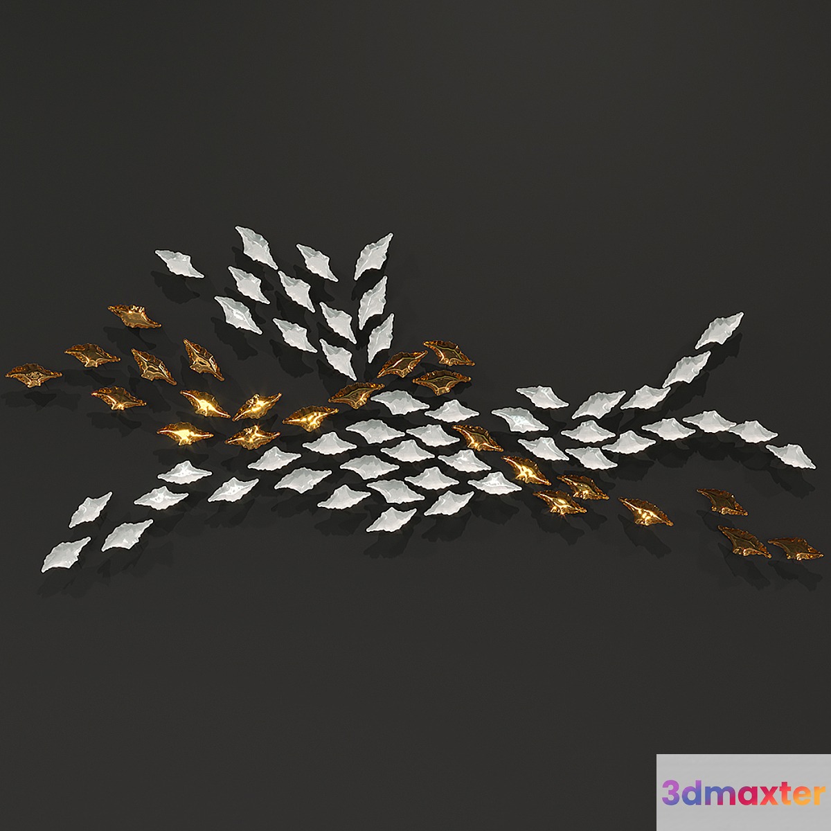 Wall composition Haberdashery Luxury Leaf Eddy 3D Max