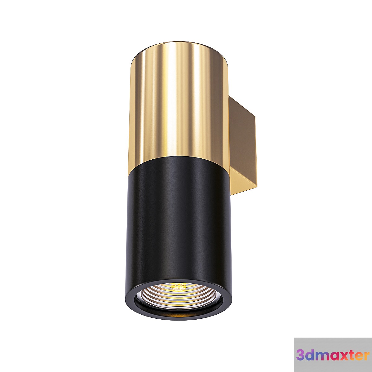 Spot Illumination Sconce Black & Copper 3D Max
