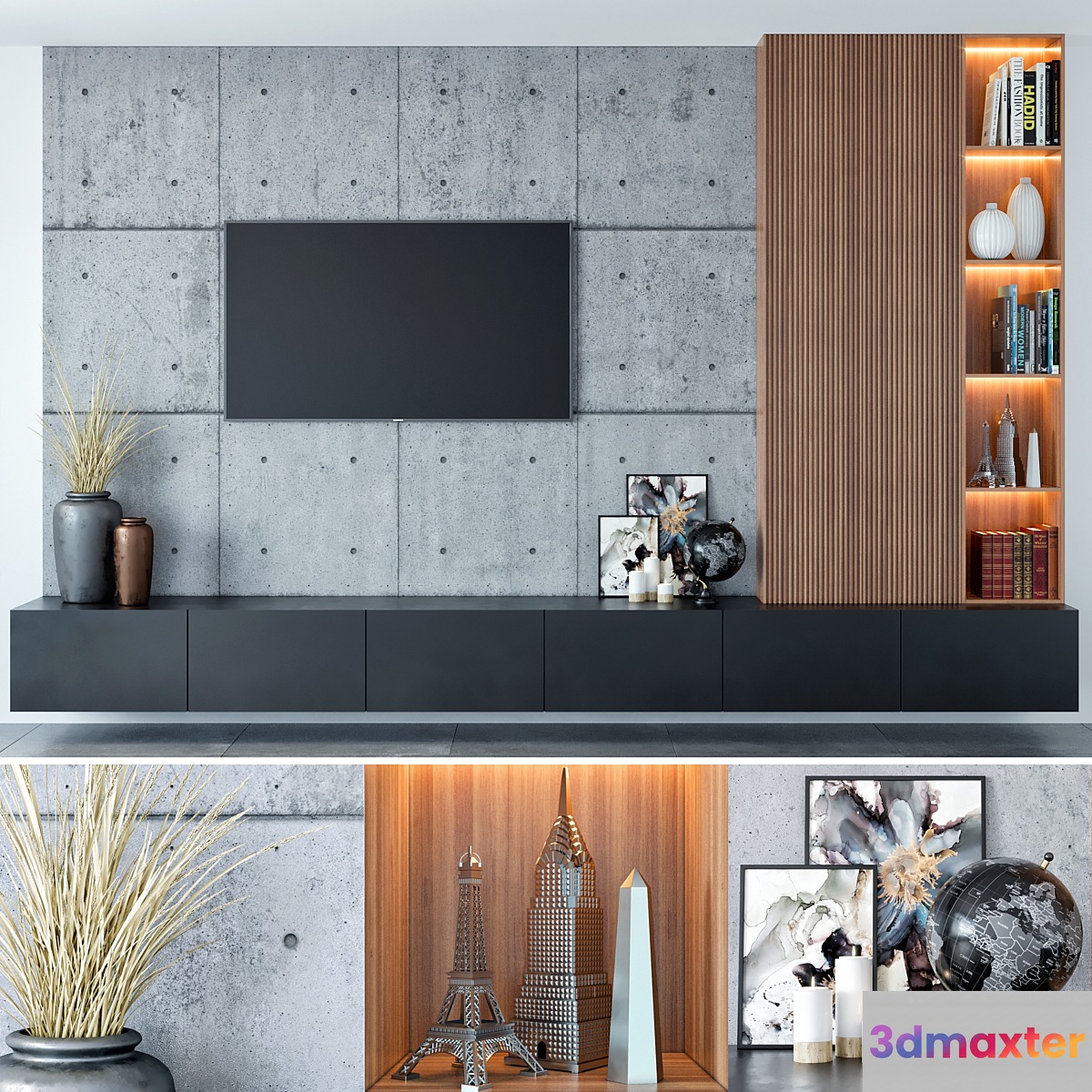 tv unit 09 3D Max