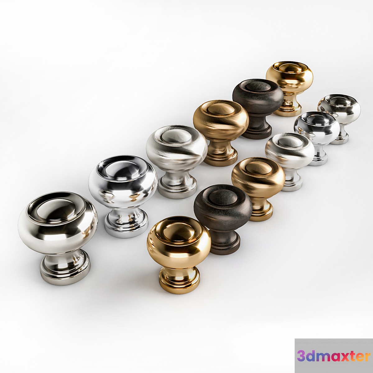 Furniture handles R31 from Knob House 3D Max