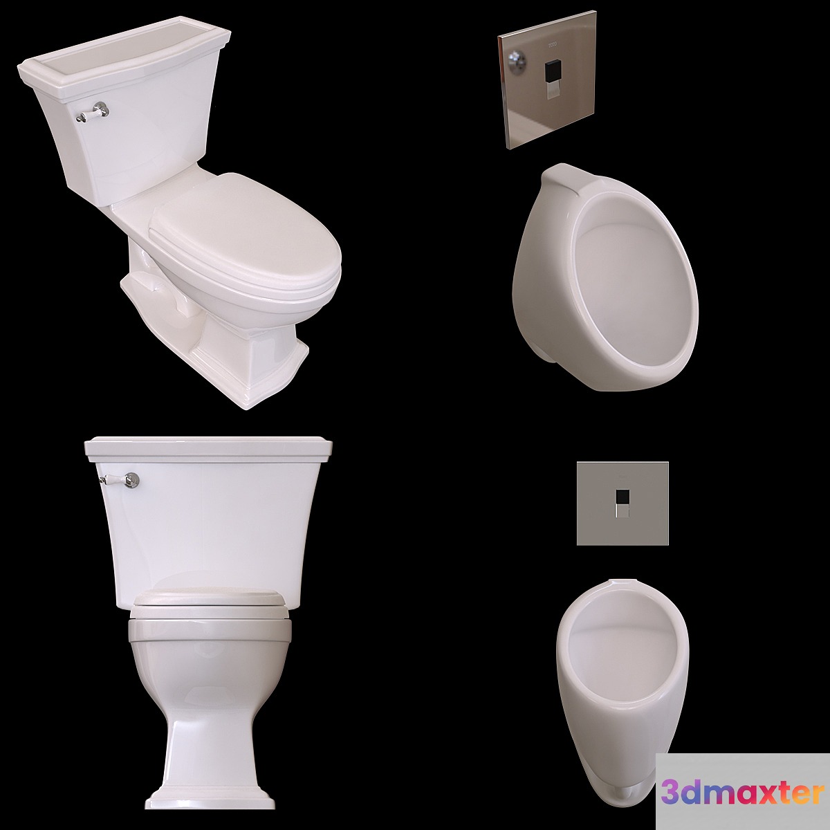 TOTO toilet male urinal 3D Max