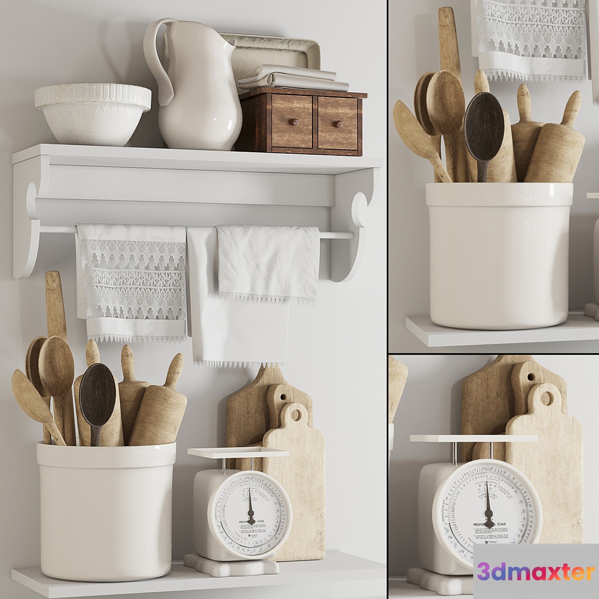 kitchen decor set 01 3D Max