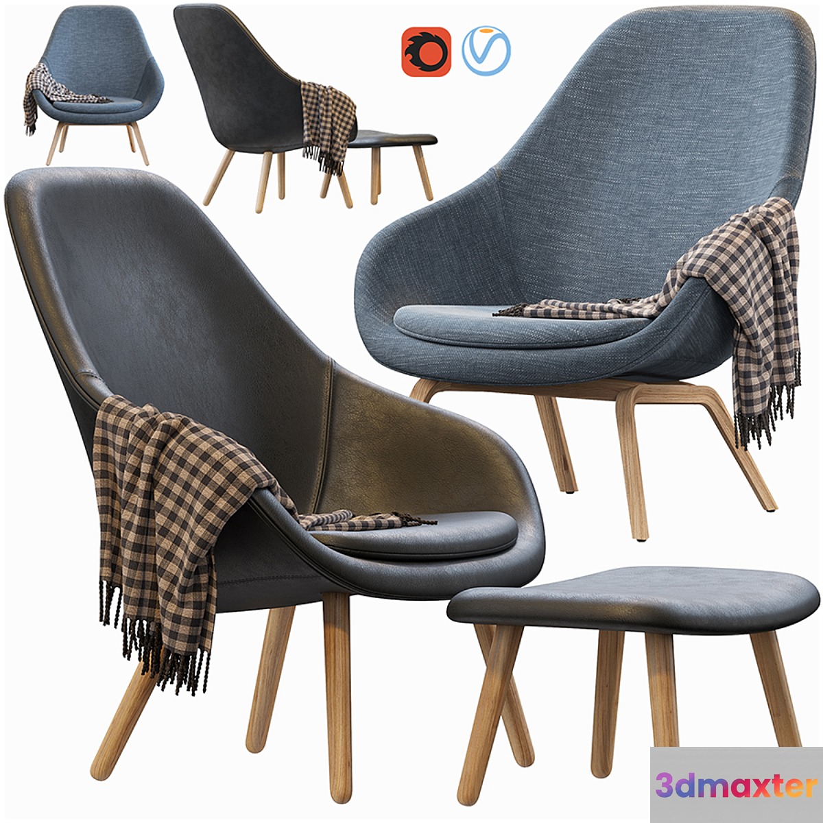 HAY LOUNGE ARMCHAIR 3D Max