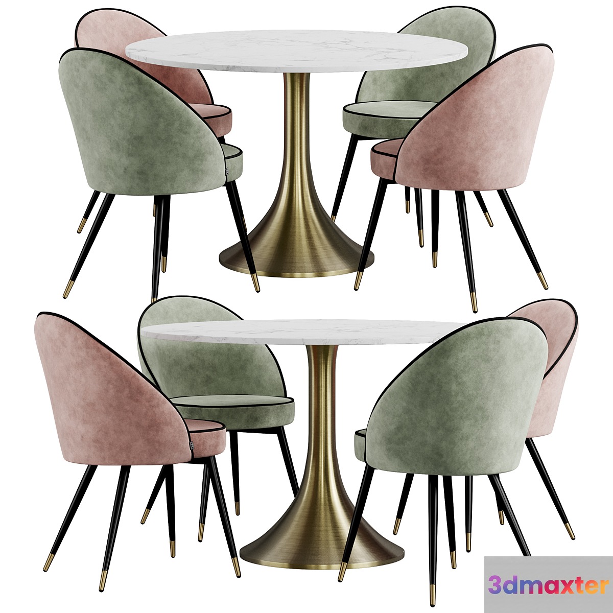 Eichholtz & La Forma Oria dining set 3D Max