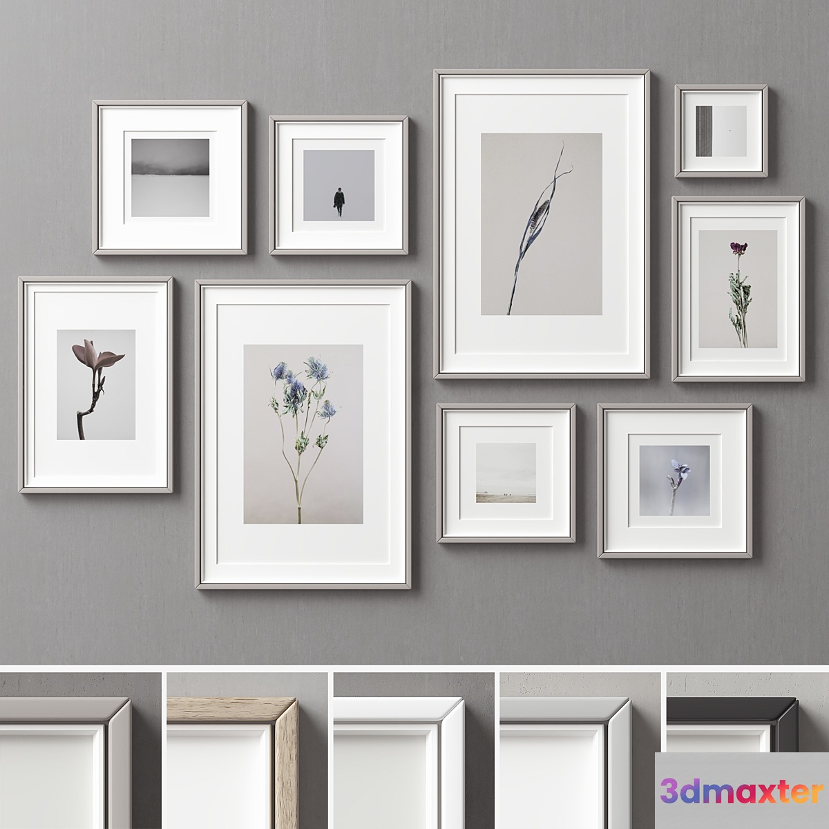 Picture Frames Set -208 3D Max