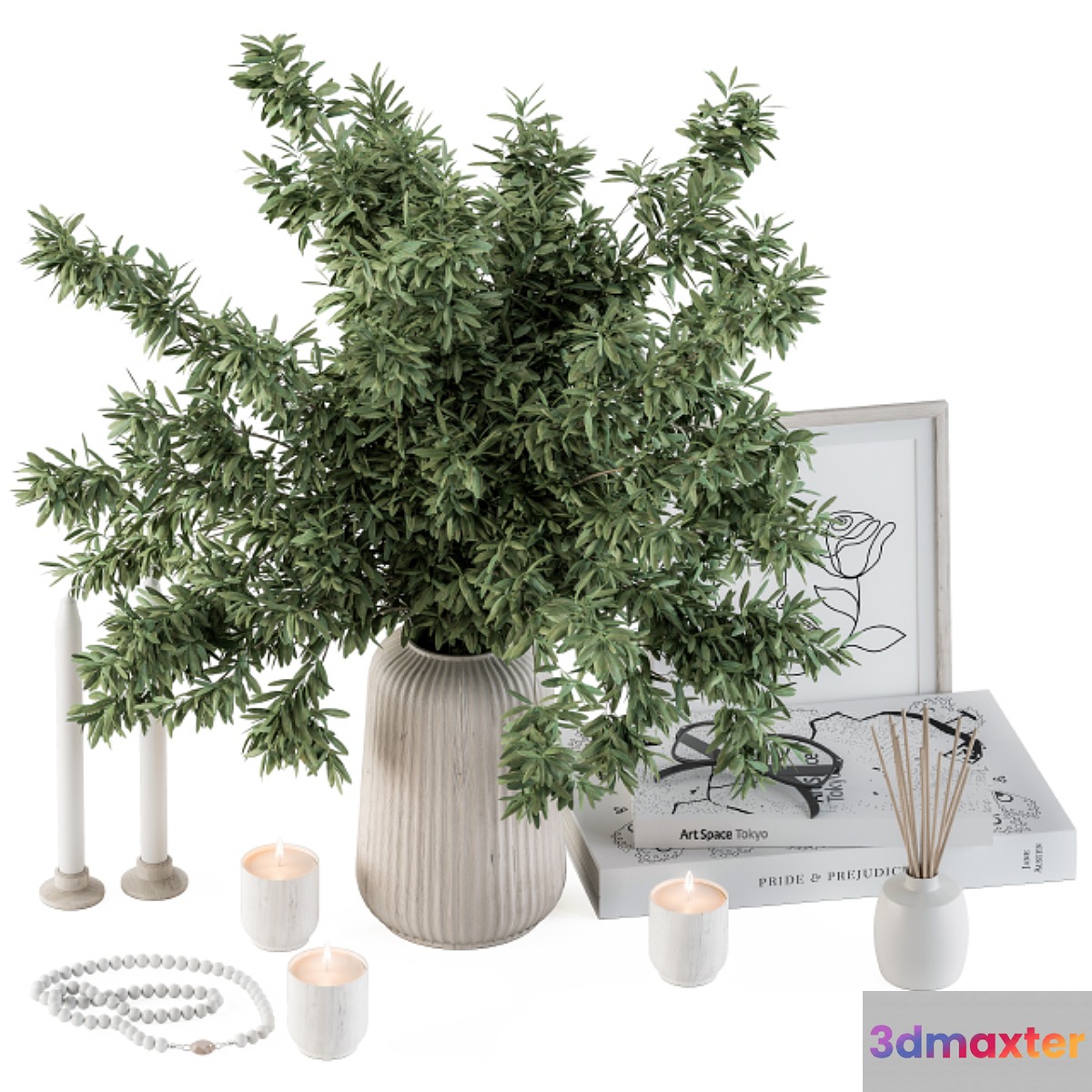Decorative Set Bouquet - Set 50 3D Max