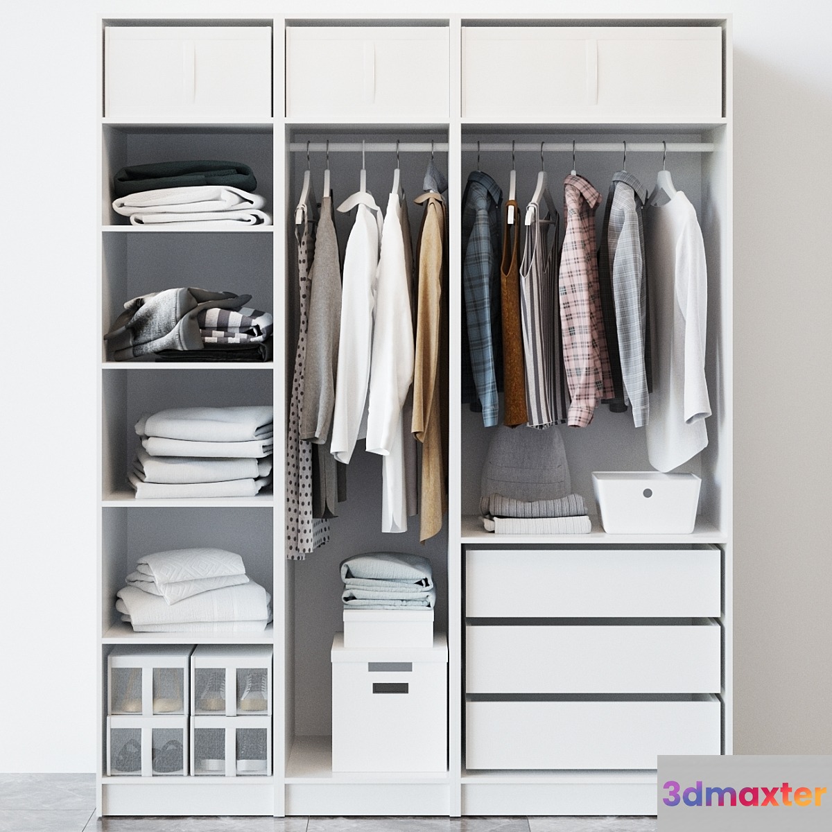 ikea PAX PAX Wardrobe white 3D Max