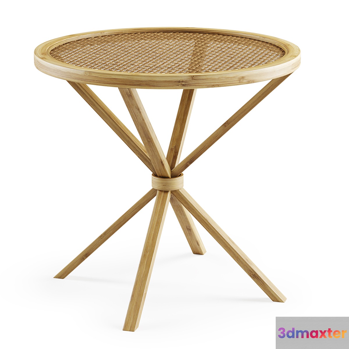 Wooden rattan coffee table _ rattan coffee table 3D Max