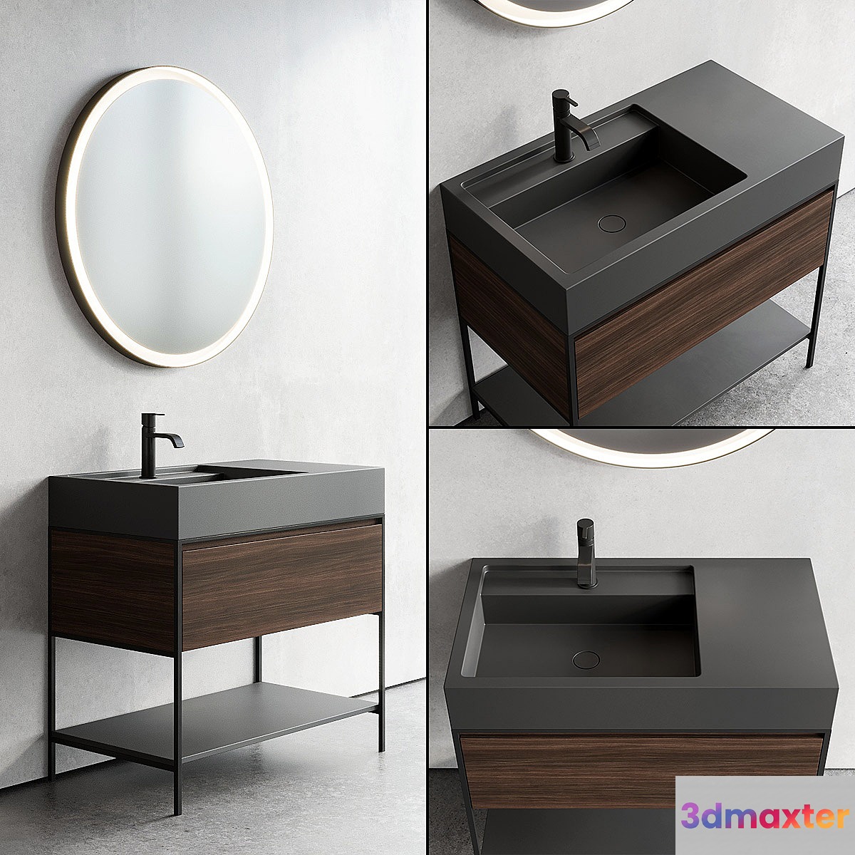 Nic Design Elen 90 Vanity unit Set 2 3D Max