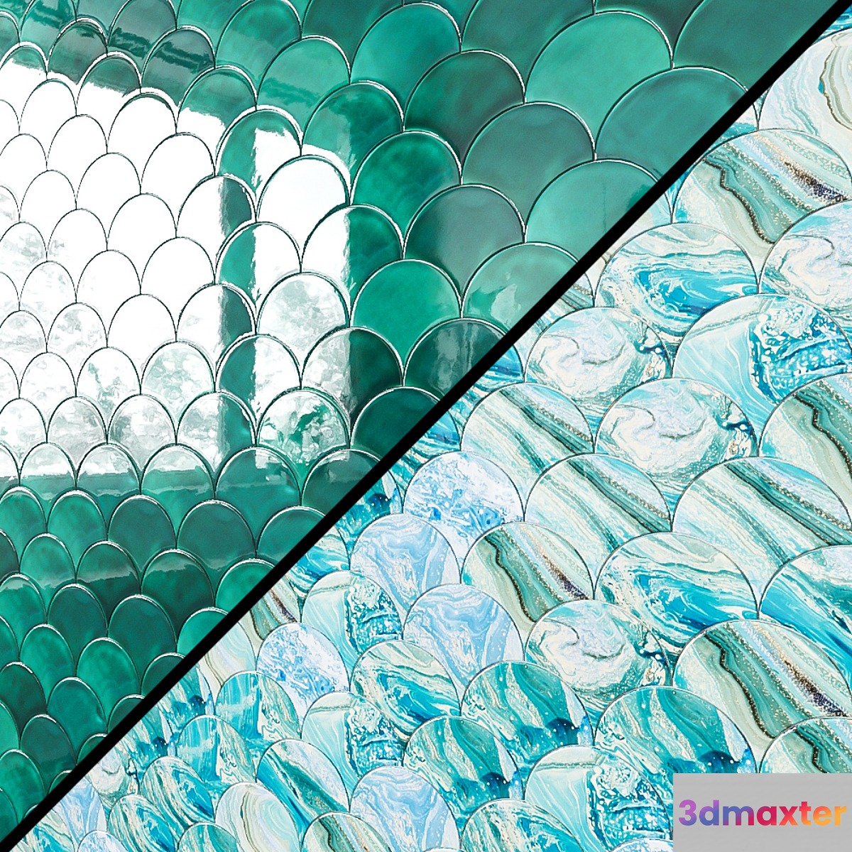 Fish Scale Tile 3D Max
