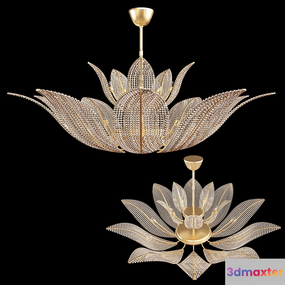 felce profili chandelier 3D Max