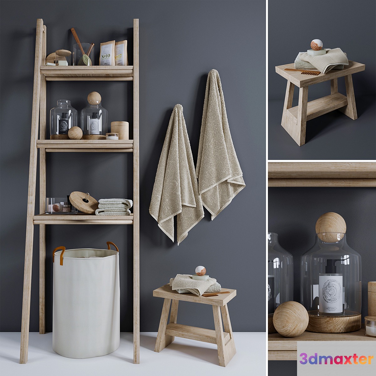Bathroom decorative set # 8 3D Max