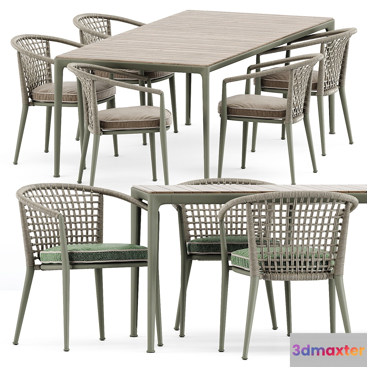 Erica 19 chair and Mirto Outdoor table by bebitalia 3D Max