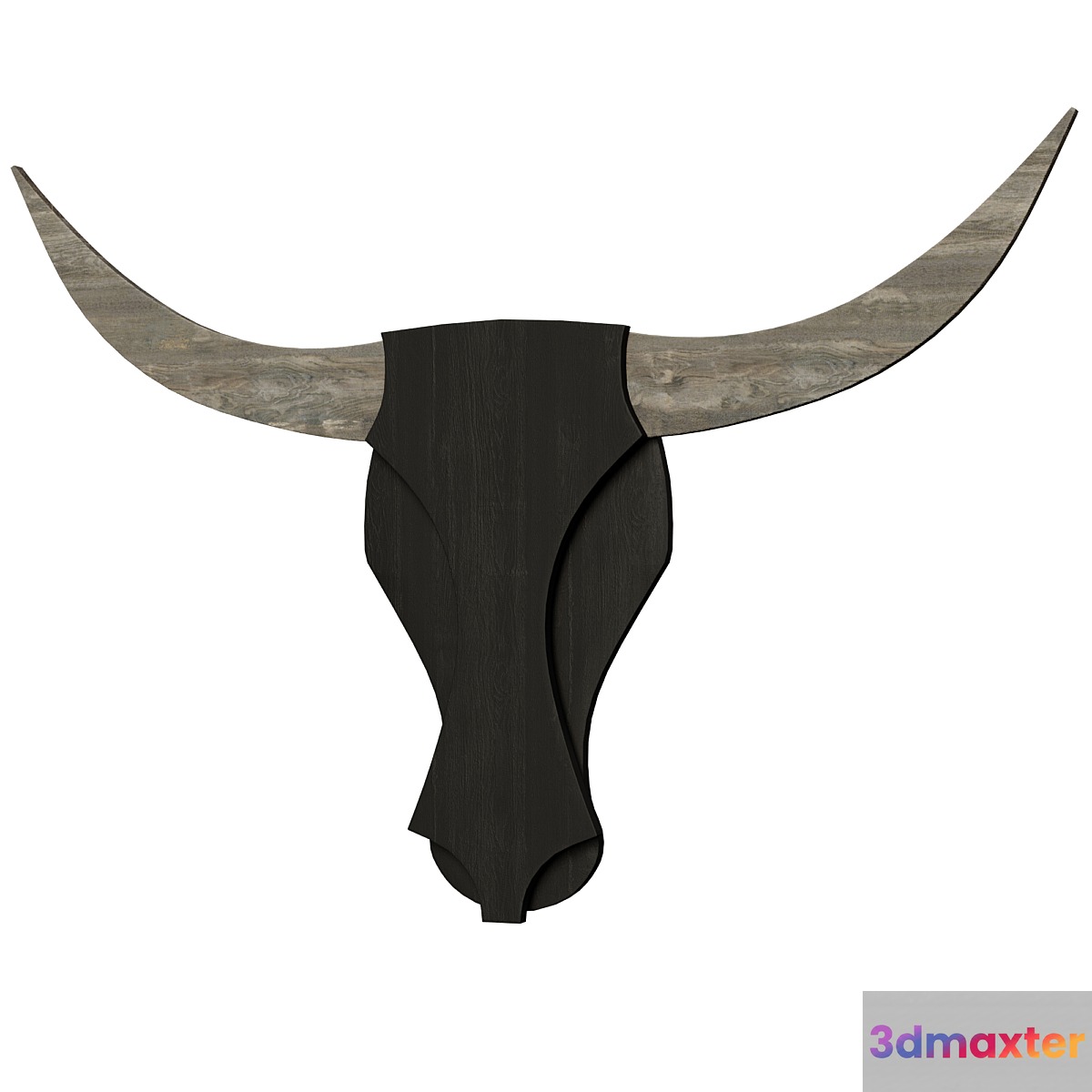 Wooden bull head (wall decor)