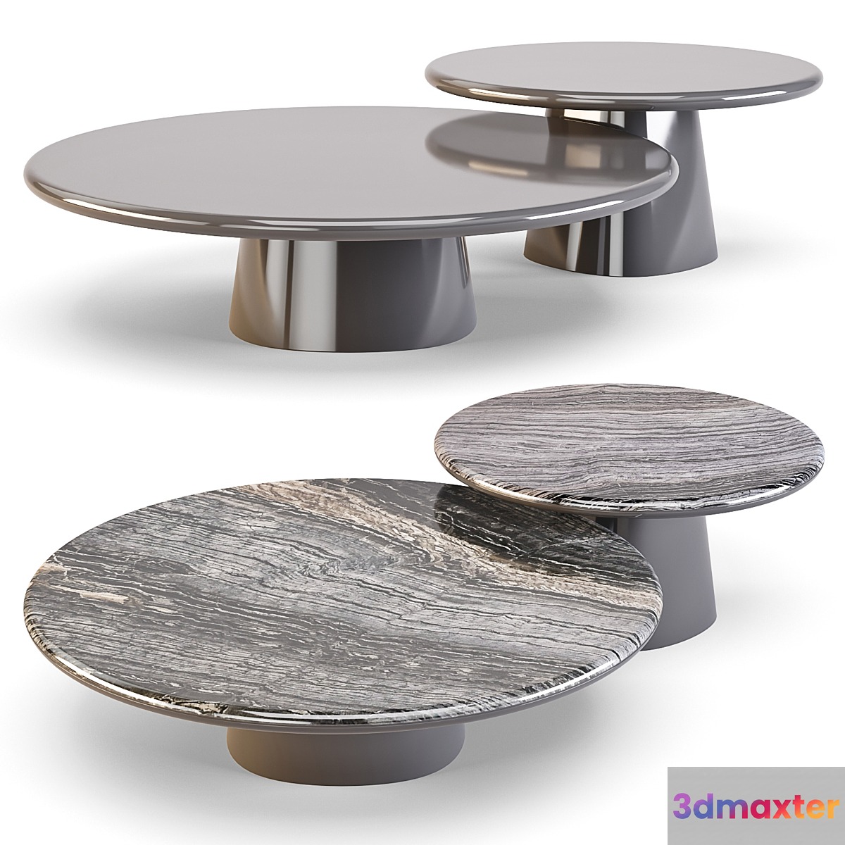 Meridiani: Leon - Coffee and Side Tables 3D Max
