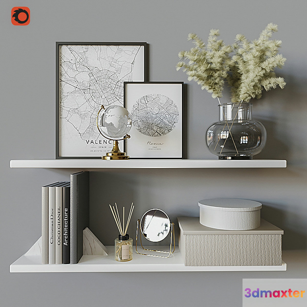Decorative shelf 02 3D Max