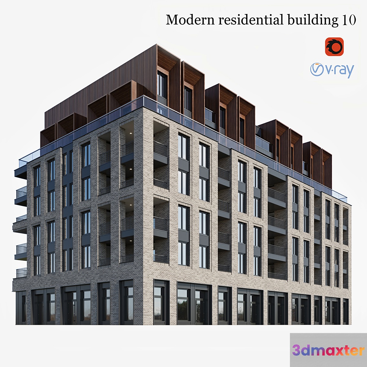 residential building 10 3D Max