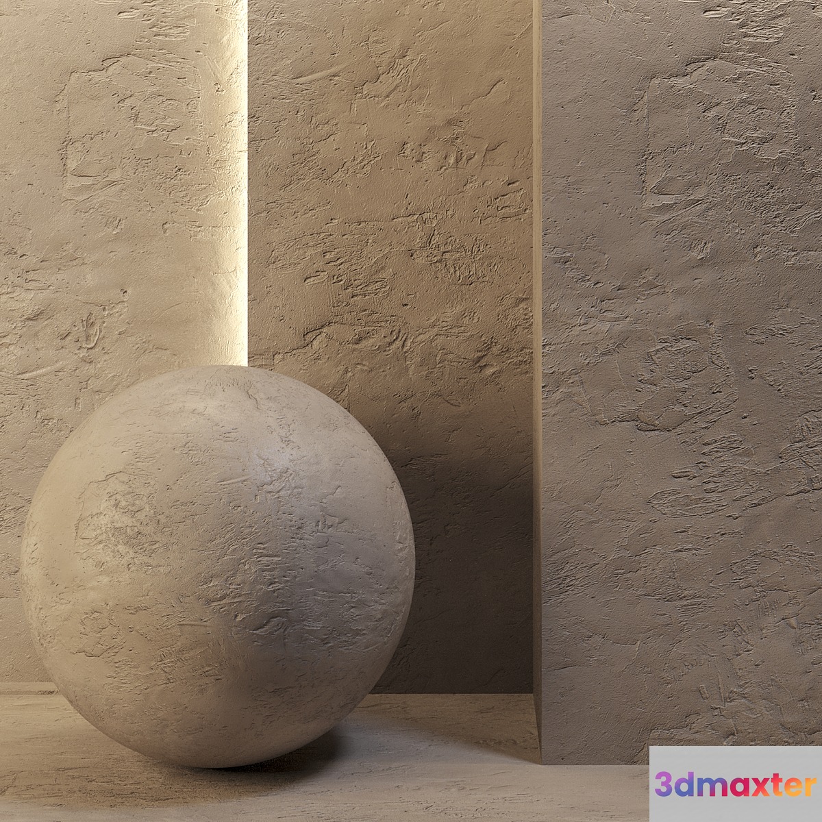 Decorative plaster 3D Max