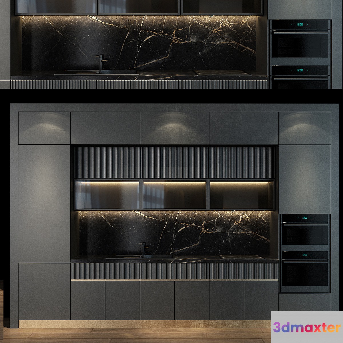 Modern kitchen set 51 3D Max