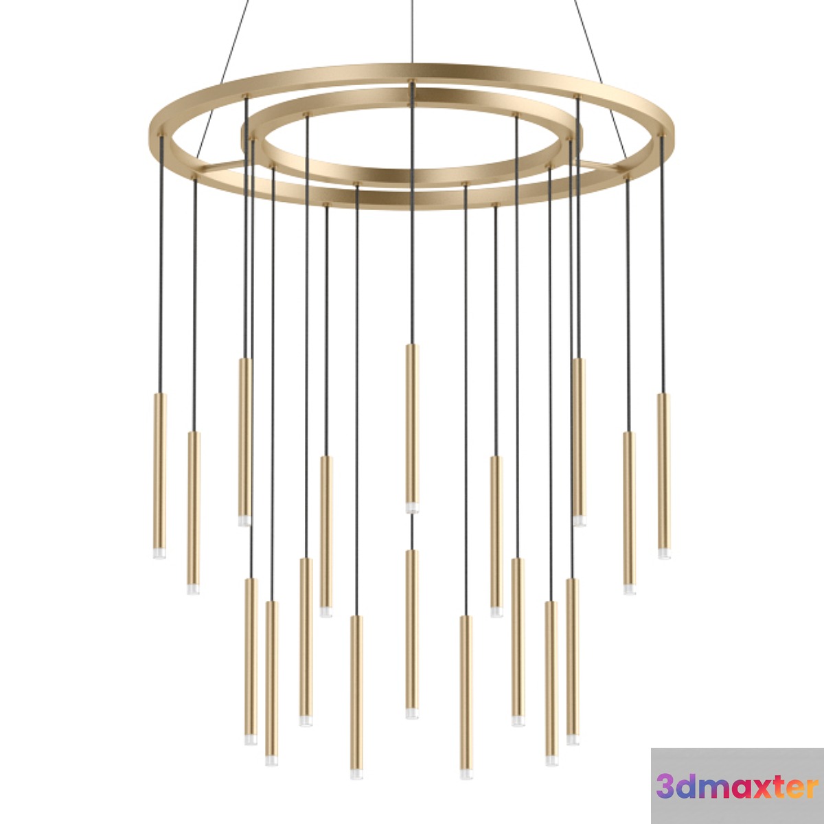 Candle 18-lights 3D Max