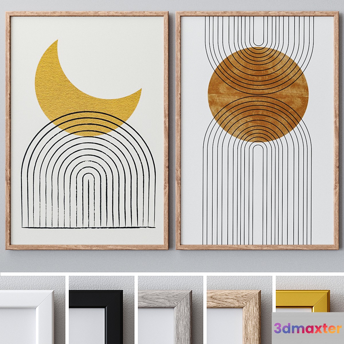 Photo Frames Set 889 3D Max
