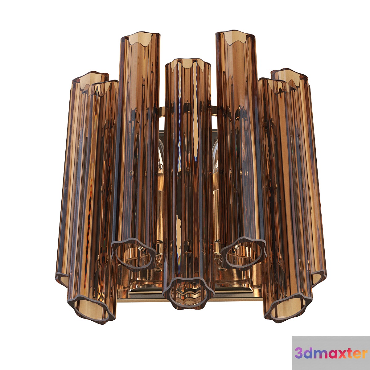 Garda Decor Amber glass wall lamp 3D Max