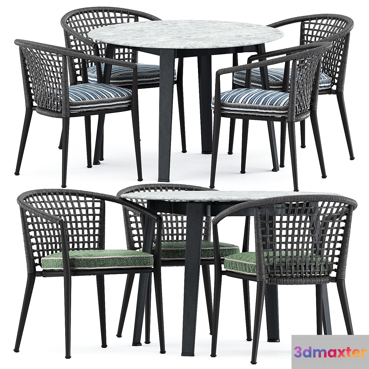 Erica 19 chair and Ginepro round Outdoor table by bebitalia - No.2