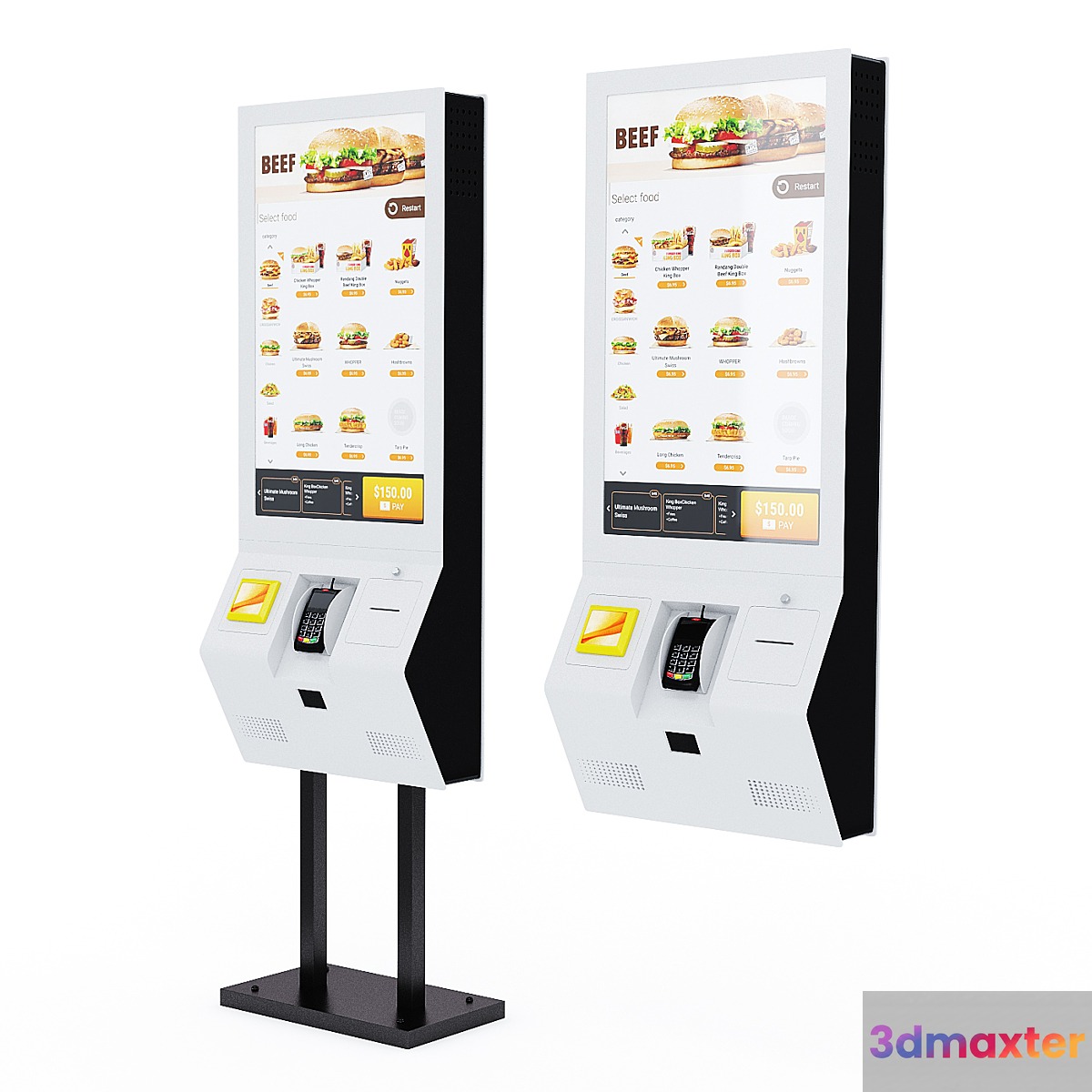 Self-service kiosk 3D Max