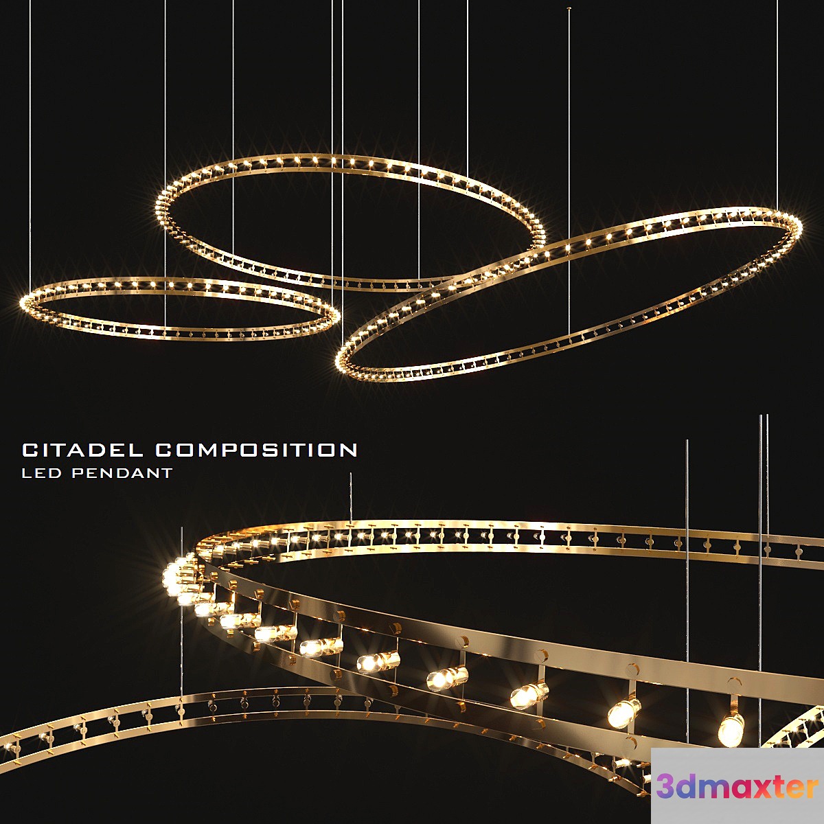 Quasar citadel composition led pendant lamp