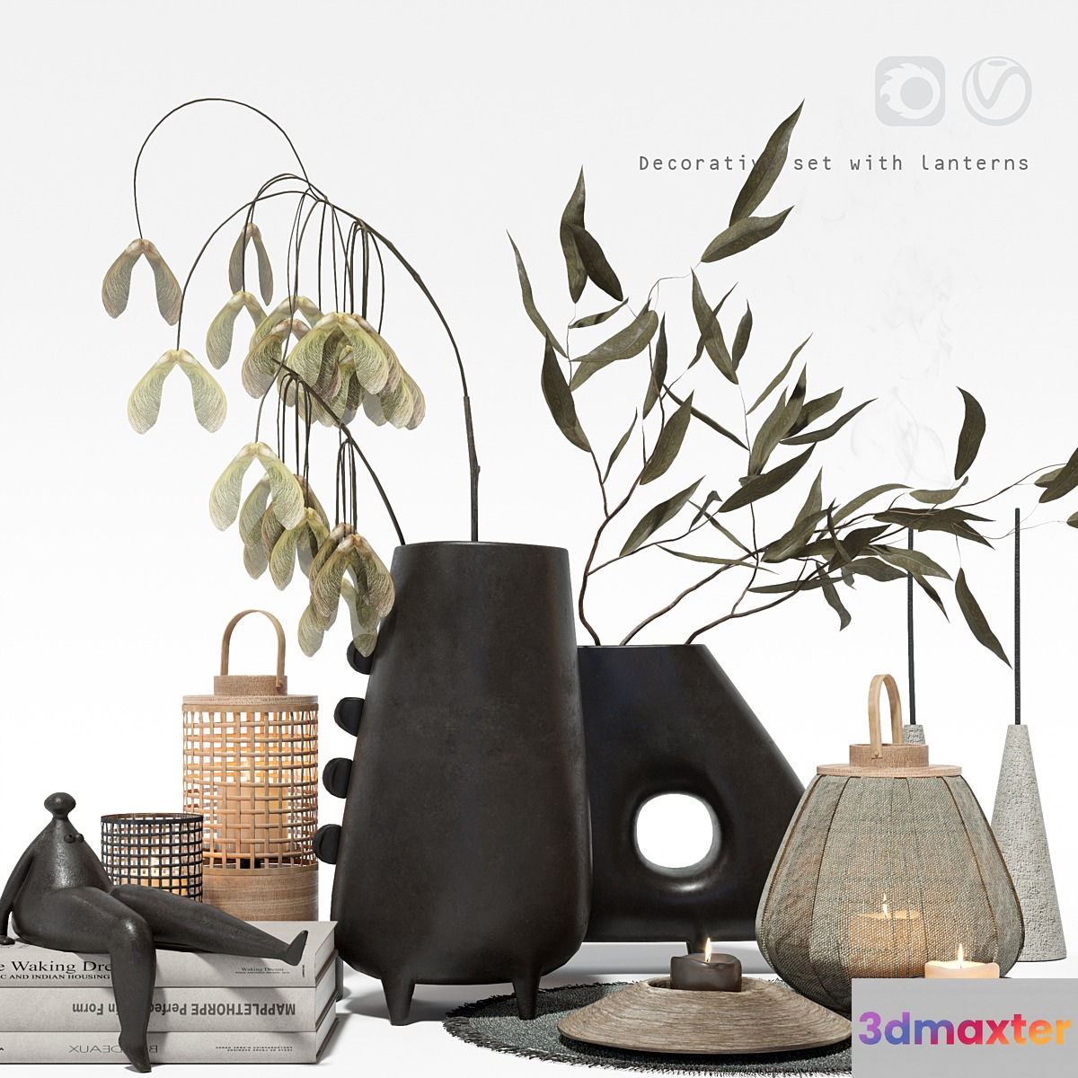 Decorative set with lanterns - No.4