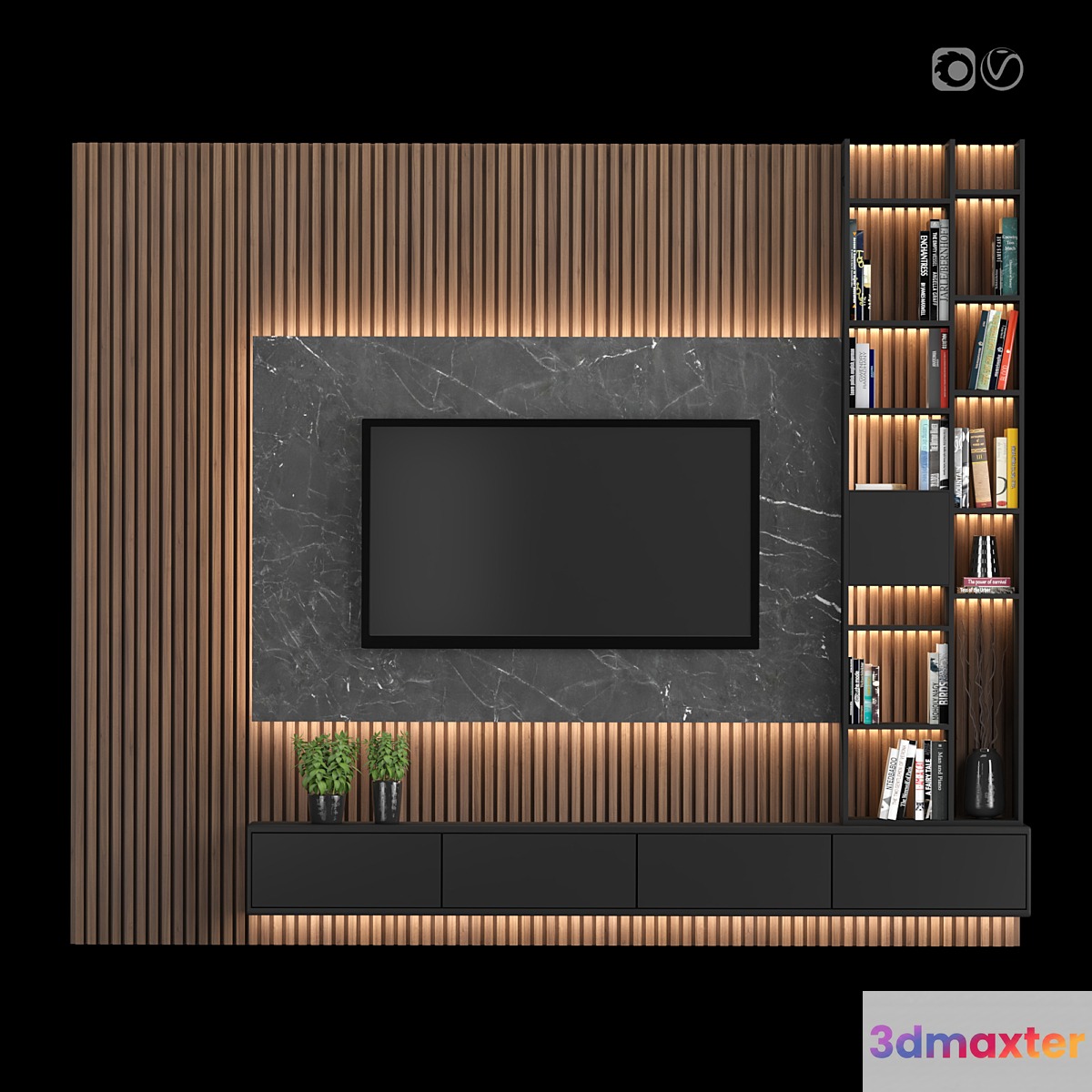 TV Wall 30 3D Max