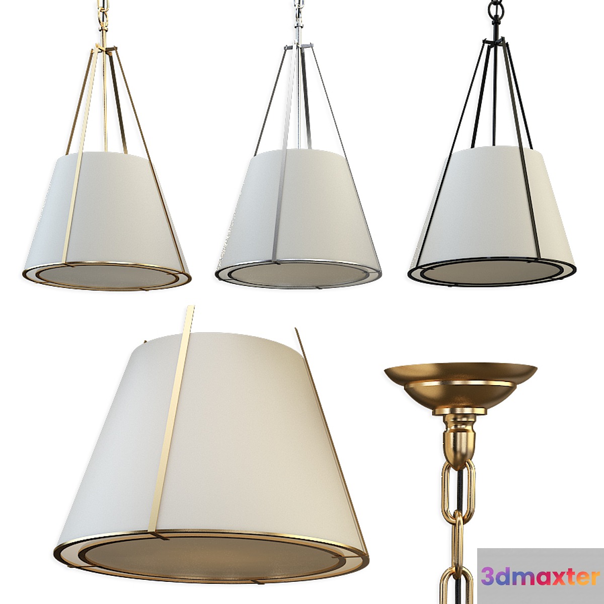 Circa Aspen Small Conical Hanging Shade 3D Max