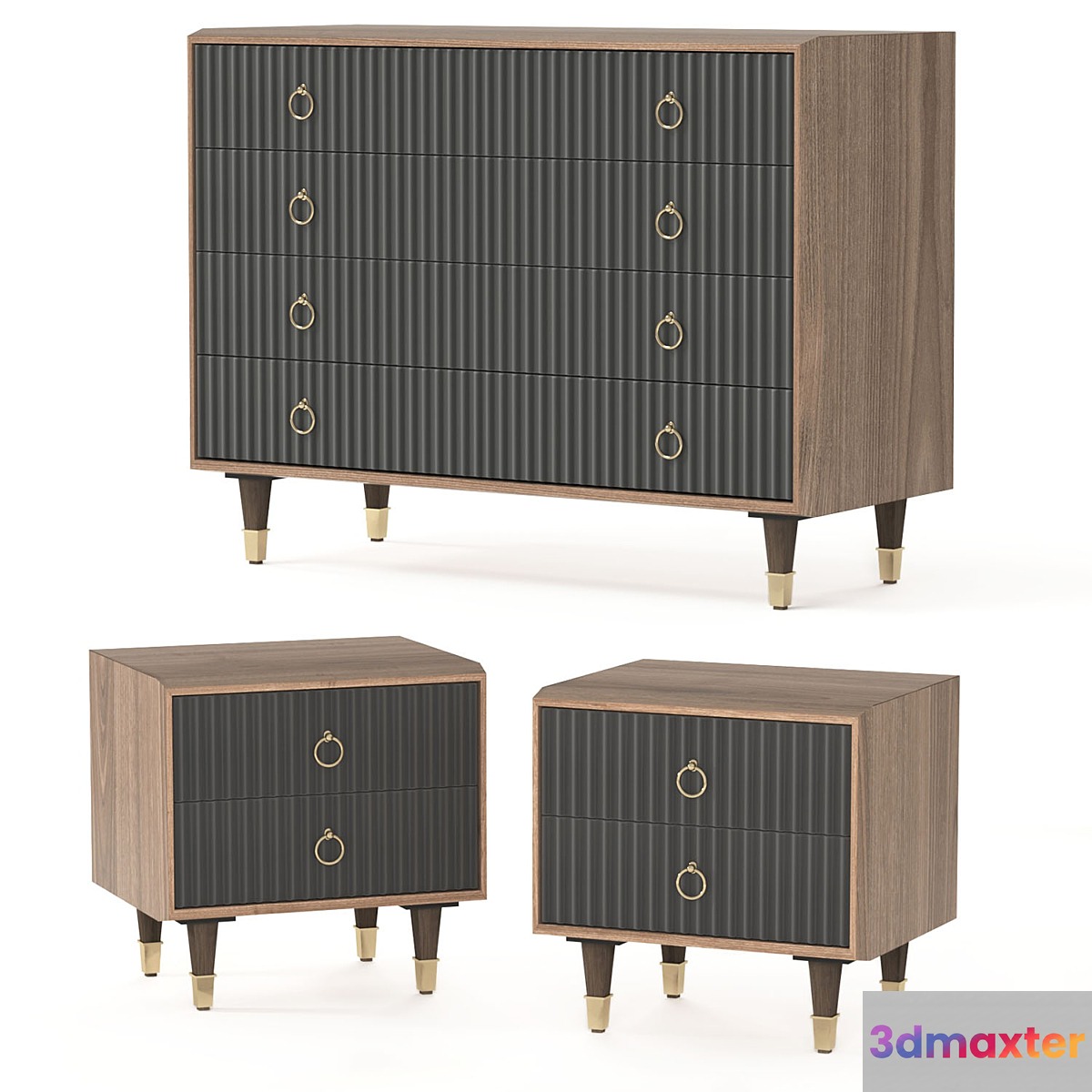 Garda Decor Chest of drawers and bedside tables - No.4