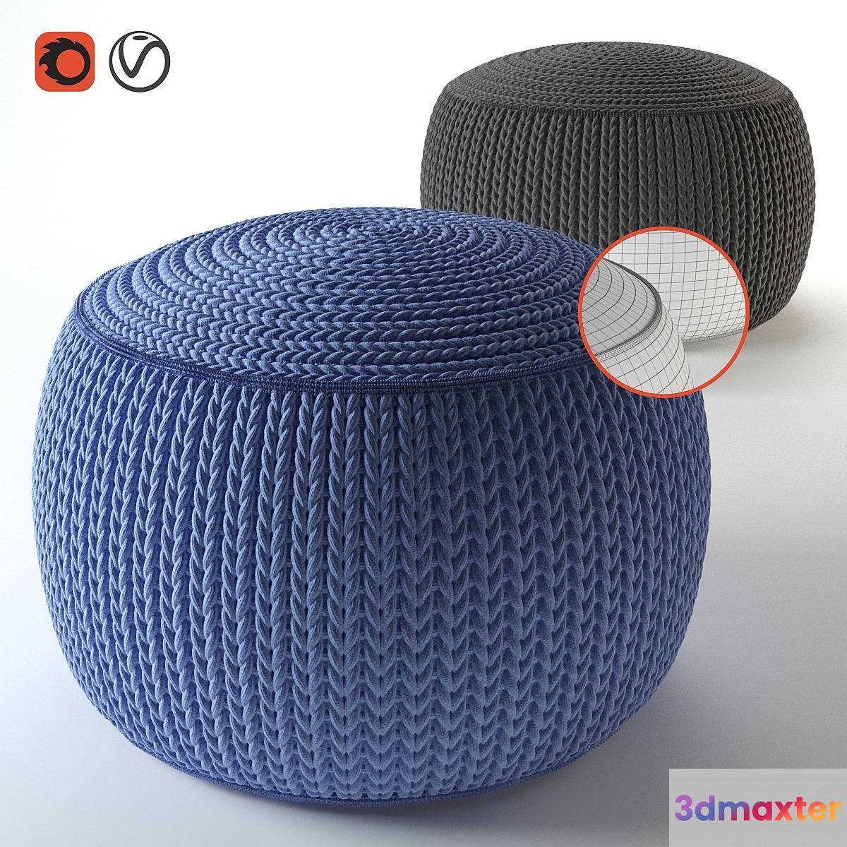 Knitted ottoman - No.4