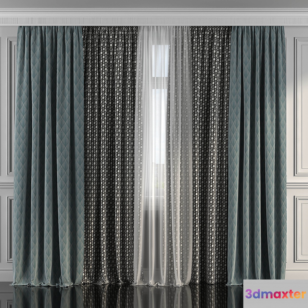 Curtains with window 286 - No.4