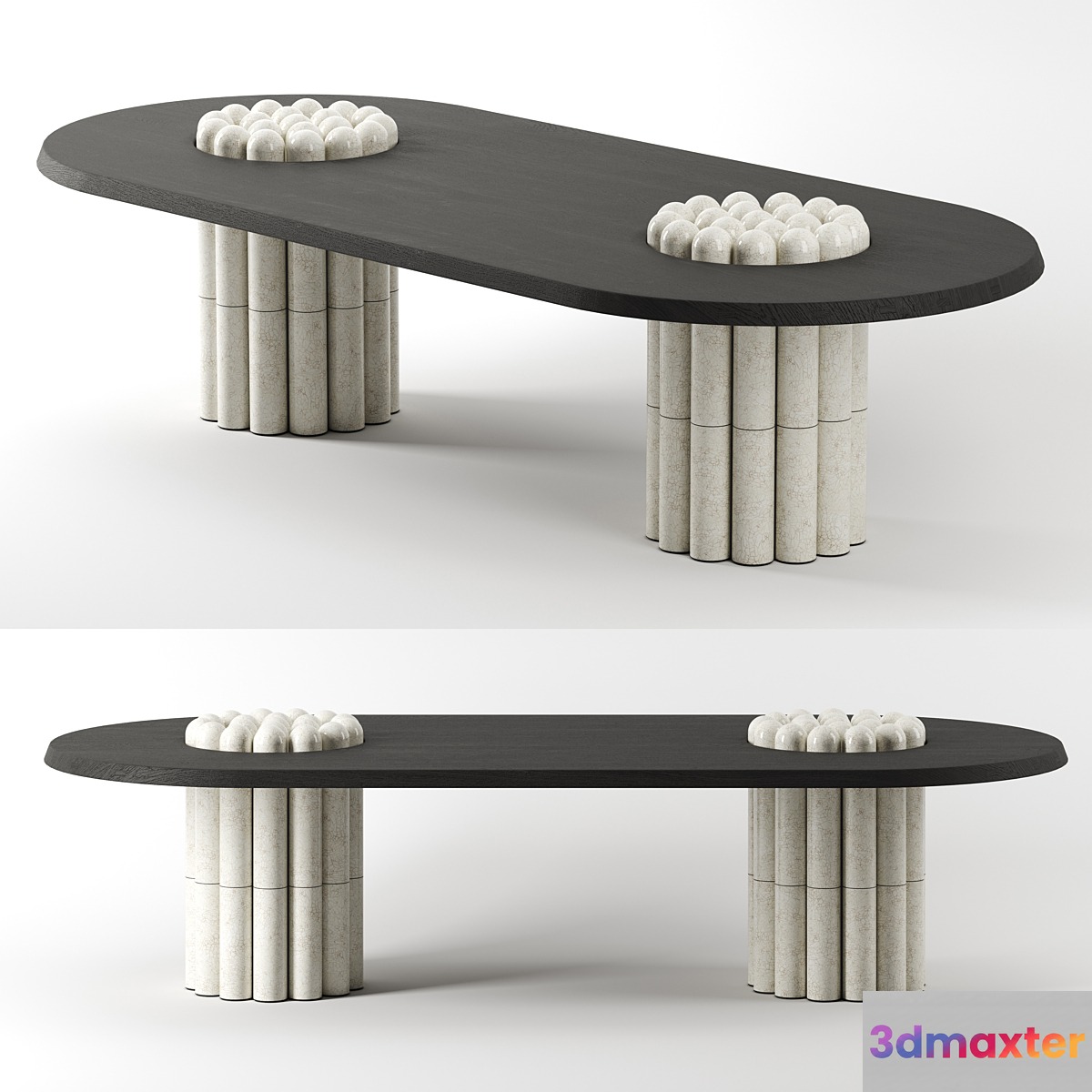 Raku-Yaki Dining Table-Oblong by Emmanuelle Simon 3D Max