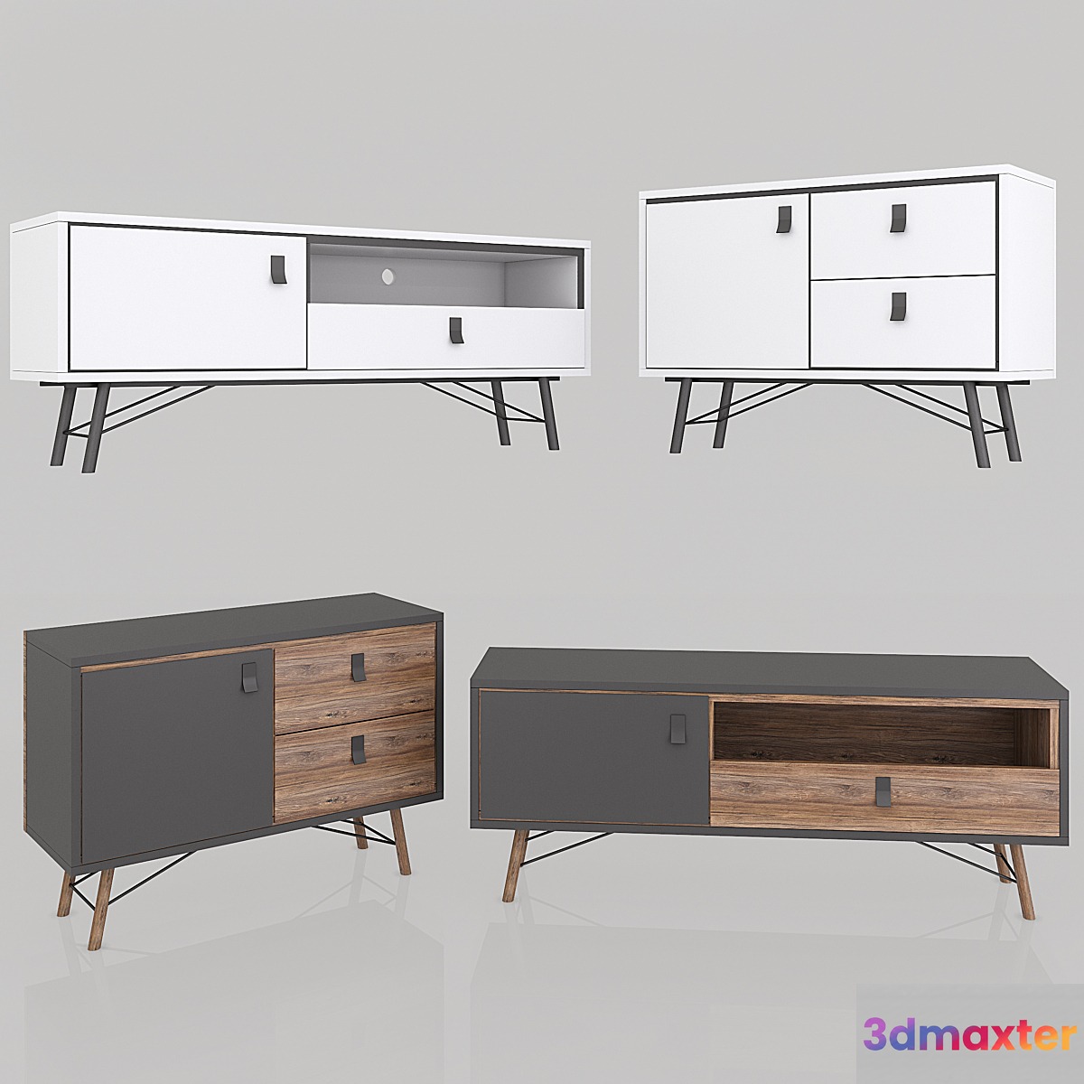 Lazurit RY chest set 3D Max