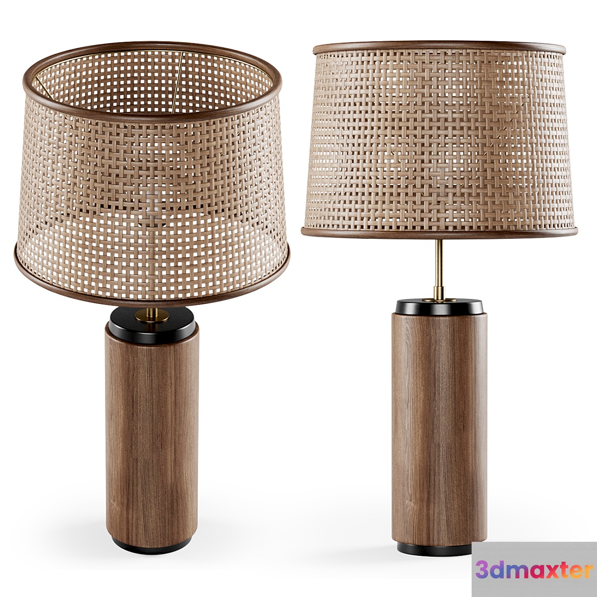 Wooden rattan table lamp _ rattan table lamp