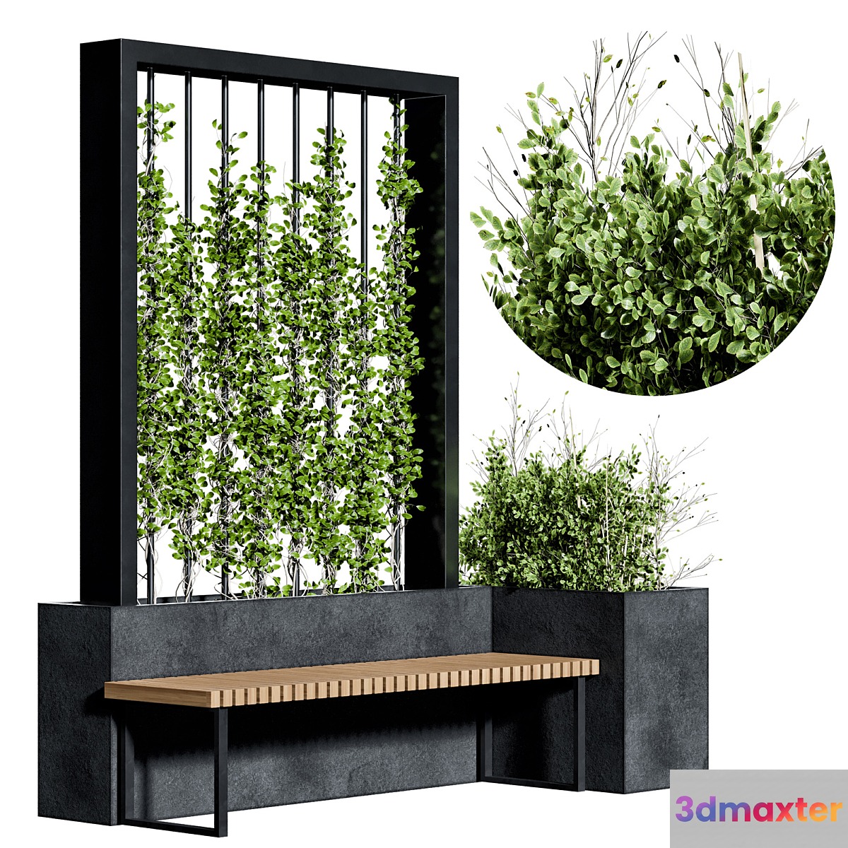 Bench set 02 3D Max