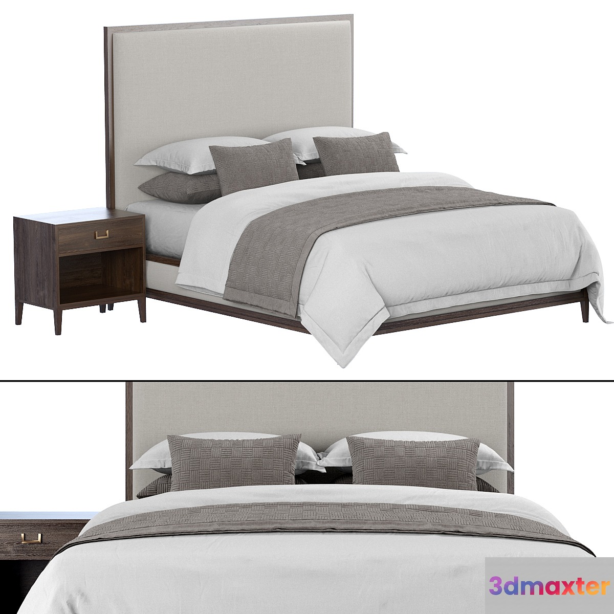 RH Cayden bed 3D Max