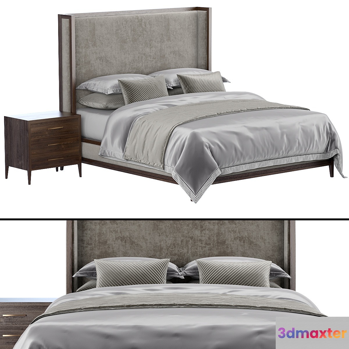 RH The French Contemporary bed 3D Max