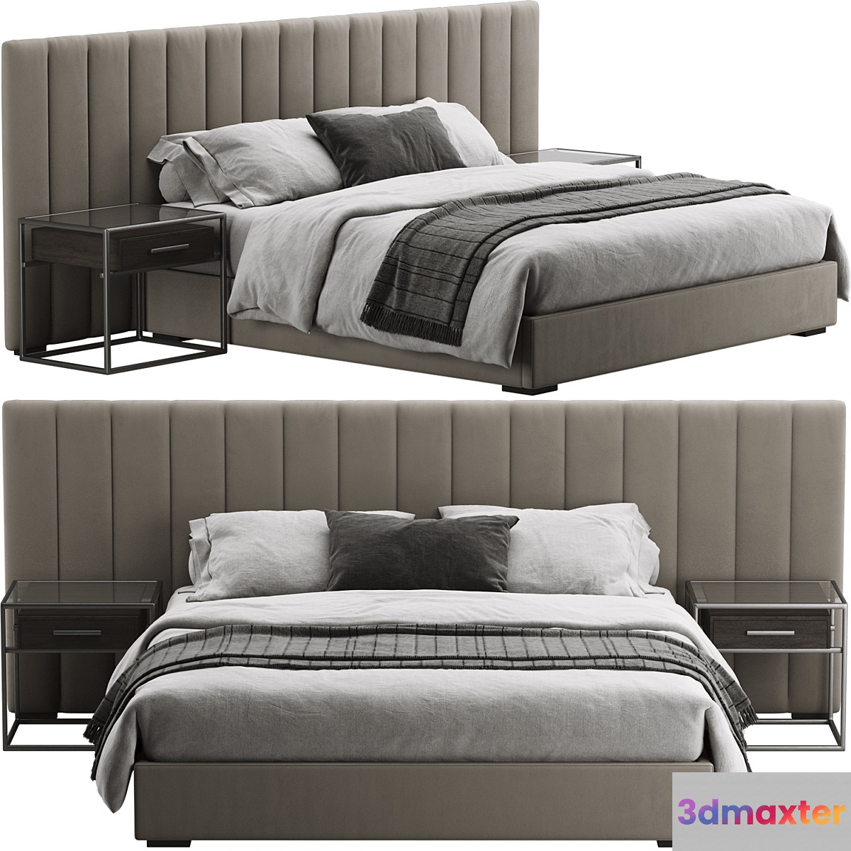 RH Modena Bed - No.3 3D Max