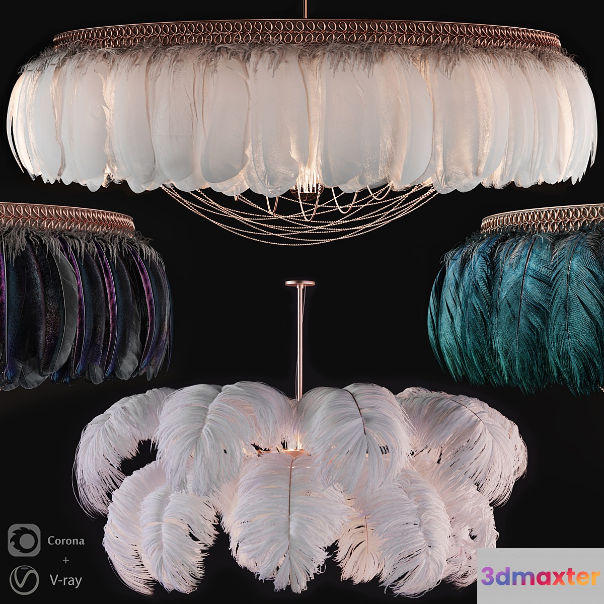 Feather modern chandeliers - No.3