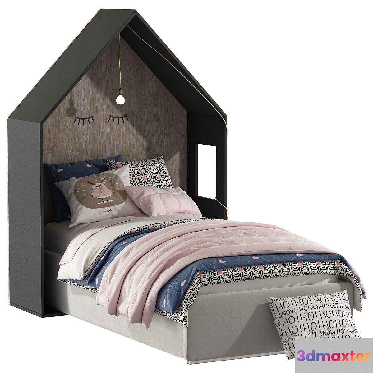 Bed with a house