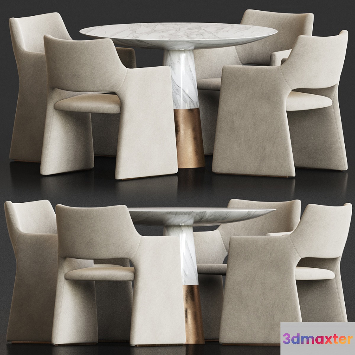 Dining Set 89 3D Max