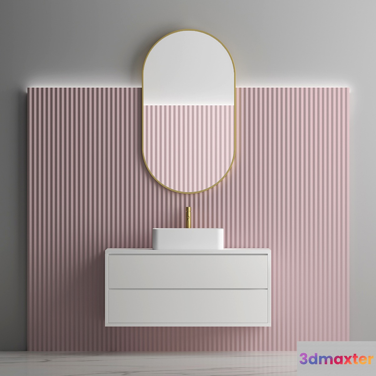 Bathroom set 03 3D Max