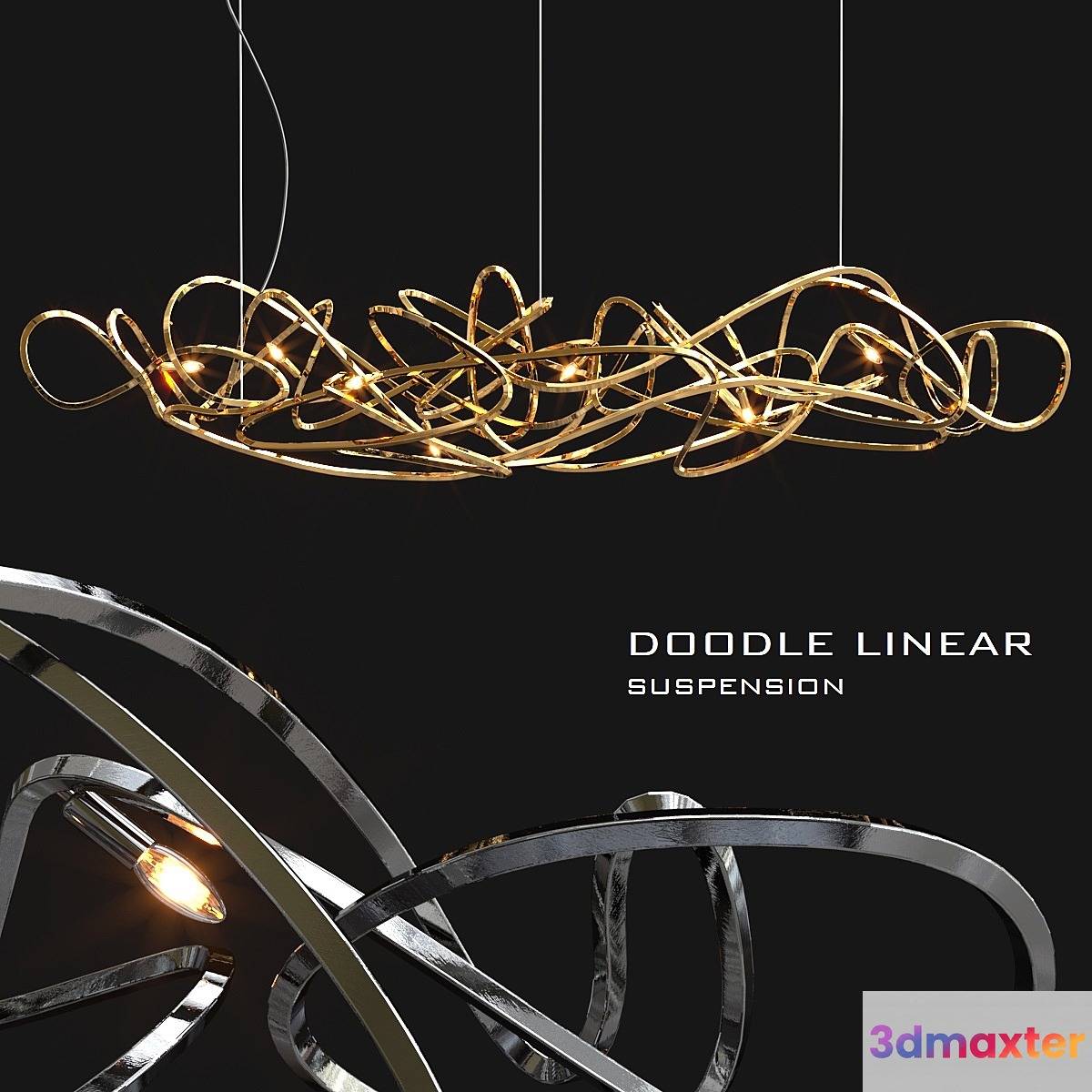 Doodle suspension by terzani 3D Max
