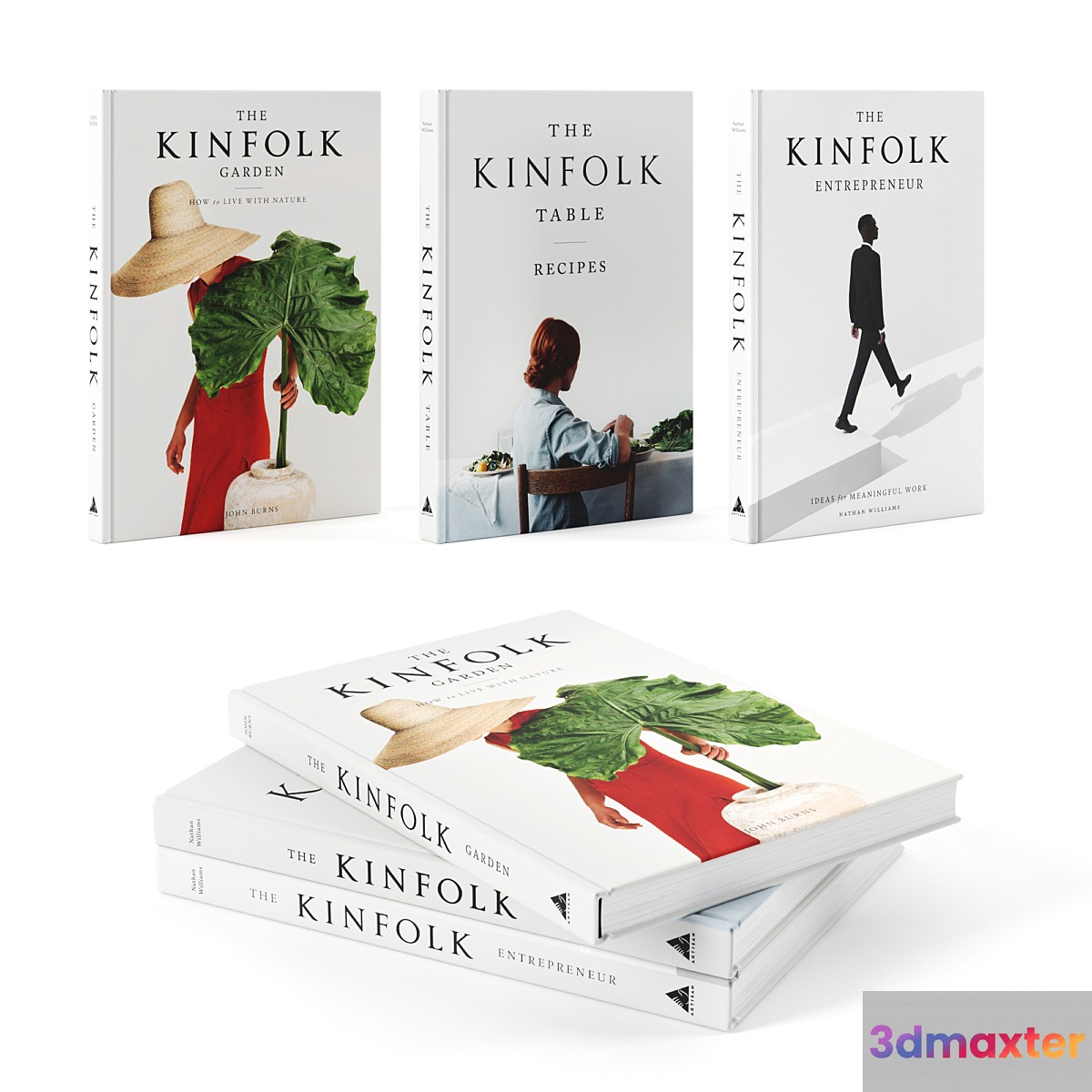 Kinfolk books set 3D Max