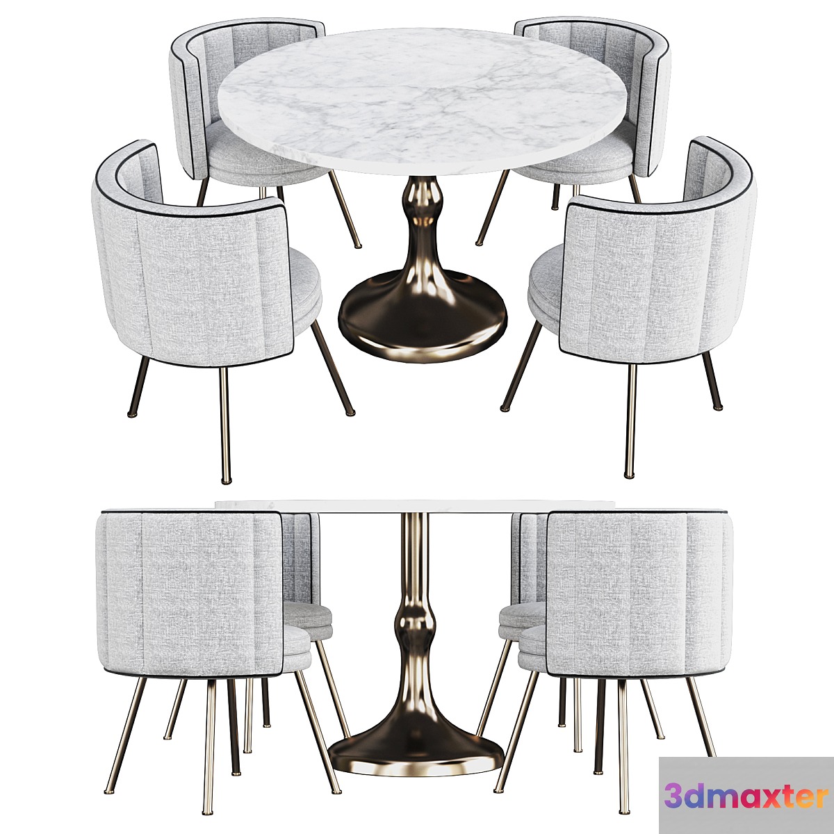 Minotti chair with dining table