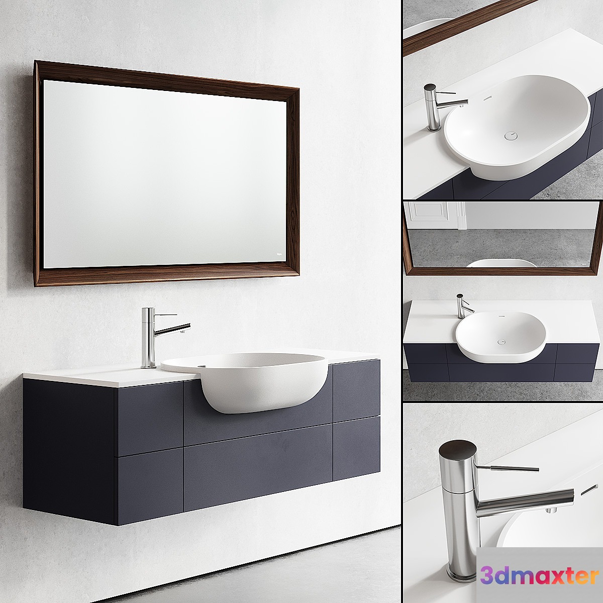 Falper Viaveneto Soft Vanity Unit Set 1 3D Max